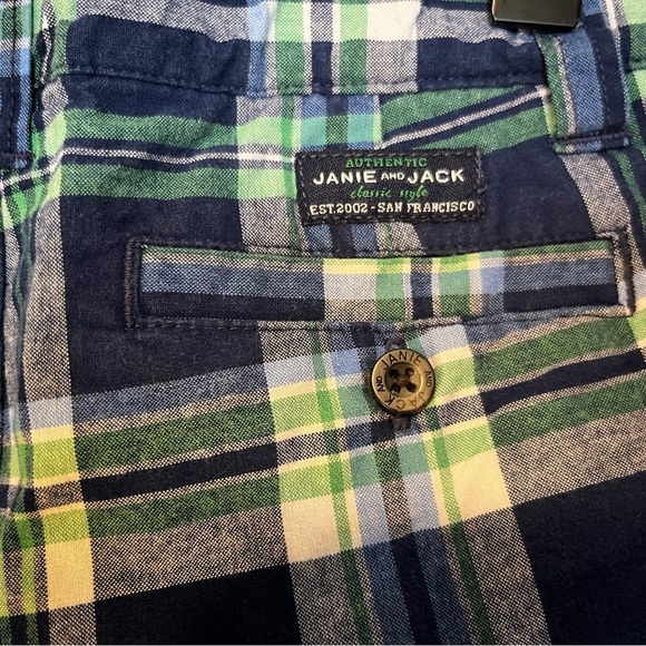 Janie and Jack Plaid Shorts Size 4 - Picture 3 of 4